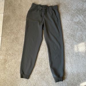 Olive green lululemon joggers